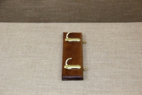 Wooden Wall Hanger with 2 Metal Hooks Brown Second Depiction