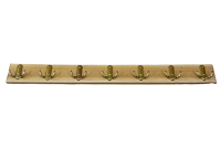 Wooden Wall Hanger with 7 Metal Hooks Beige Twelfth Depiction