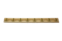 Wooden Wall Hanger with 8 Metal Hooks Beige Twelfth Depiction