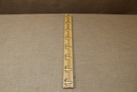 Wooden Wall Hanger with 8 Metal Hooks Beige Second Depiction