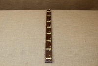 Wooden Wall Hanger with 8 Metal Hooks Brown Second Depiction