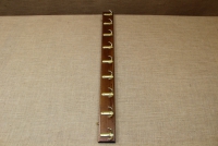 Wooden Wall Hanger with 9 Metal Hooks Brown Second Depiction
