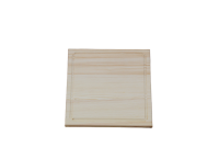 Wooden Cutting Surface - Wooden Serving Plate with Groove Square No1 Eleventh Depiction