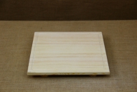Wooden Cutting Surface - Wooden Serving Plate with Groove Square No3 First Depiction