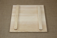 Wooden Cutting Surface - Wooden Serving Plate with Groove Square No4 Second Depiction