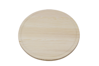 Wooden Cutting Surface - Wooden Serving Plate with Groove Round No4 Tenth Depiction