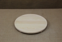Wooden Cutting Surface - Wooden Serving Plate with Groove Round No4 First Depiction