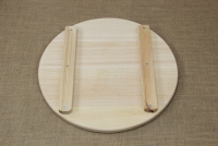 Wooden Cutting Surface - Wooden Serving Plate with Groove Round No4 Second Depiction