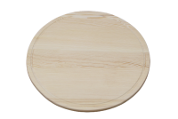 Wooden Cutting Surface - Wooden Serving Plate with Gutter Round No5 Tenth Depiction