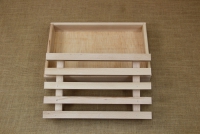 Wooden Bread Cutting Board with Slits and a Removable Crumb Collector Fourth Depiction