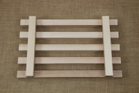 Wooden Bread Cutting Board with Slits and a Removable Crumb Collector Ninth Depiction