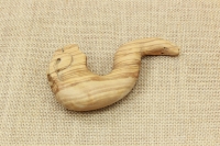 Wooden Gklitsa from Olive Tree in a Ram Shape Third Depiction