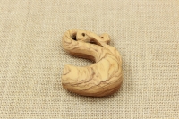 Wooden Gklitsa from Olive Tree with a Snake Shape First Depiction