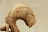 Wooden Gklitsa from Olive Tree with a Snake Shape Eighth Depiction