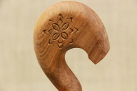 Wooden Gklitsa from Cherry Tree No4 with a Flower Design Tenth Depiction