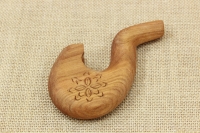 Wooden Gklitsa from Cherry Tree No4 with a Flower Design Third Depiction