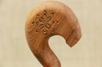 Wooden Gklitsa from Cherry Tree No6 with a Flower Design Tenth Depiction