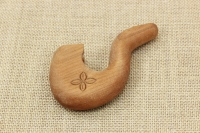 Wooden Gklitsa from Cherry Tree No6 with a Flower Design Third Depiction