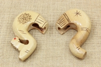Wooden Gklitsa from Beech Tree in a Snake Shape Fourth Depiction