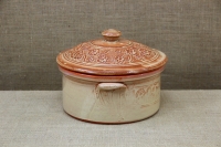 Clay Casserole 5.5 Liters Beige Second Depiction
