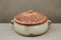 Clay Dutch Oven Handmade Curved 17 Liters Beige First Depiction