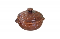 Clay Dutch Oven Curved 7.5 Liters Brown Twelfth Depiction