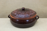 Clay Dutch Oven Handmade Curved 17 Liters Brown First Depiction