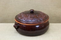 Clay Dutch Oven Handmade Curved 17 Liters Brown Second Depiction