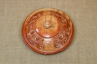 Clay Lid Round Relief 33 cm Beige First Depiction