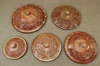 Clay Lid Round Relief 33 cm Beige Ninth Depiction