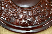 Πήλινο Καπάκι Στρόγγυλο Ανάγλυφο 34.5 εκ. Καφέ Απεικόνιση Δεύτερη