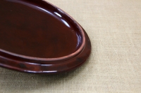 Πήλινο Καπάκι Στρόγγυλο Ανάγλυφο 34.5 εκ. Καφέ Απεικόνιση Τέταρτη