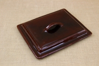 Clay Lid Rectangular 38 cm Brown First Depiction