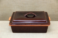 Clay Lid Rectangular 38 cm Brown Eighth Depiction