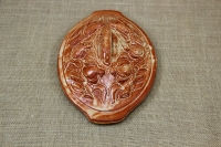 Clay Lid Oval Relief 31.8 cm Beige Second Depiction