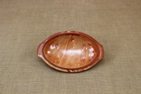 Clay Lid Oval Relief 31.8 cm Beige Third Depiction