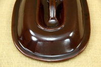 Clay Lid Oval 38.5 cm Brown Third Depiction