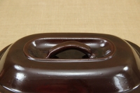Clay Lid Oval 38.5 cm Brown Fifth Depiction