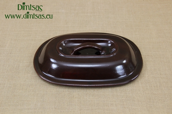 Clay Lid Oval 38.5 cm Brown