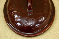 Clay Lid Oval Relief 41 cm Brown Third Depiction