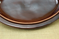 Clay Lid Oval Relief 41 cm Brown Fourth Depiction