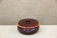 Clay Cocotte - One Pot Meal Curved Brown with Lid Third Depiction