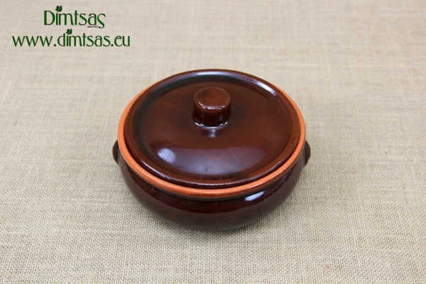 Clay Cocotte - One Pot Meal Curved Brown with Lid