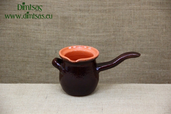 Clay Coffee Pot Brown No2 with Clay Lid