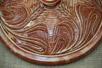 Clay Lid Round Relief 28 cm Beige Second Depiction