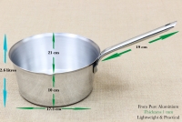Sauce Pan Aluminium with Long Handle Straight No20 Fifth Depiction
