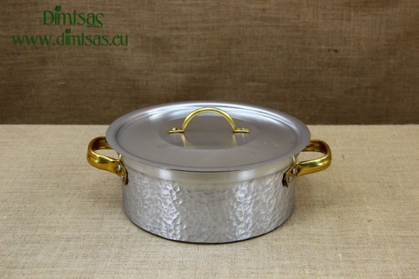 Aluminium Round Baking Pan Hammered No28 6 liters