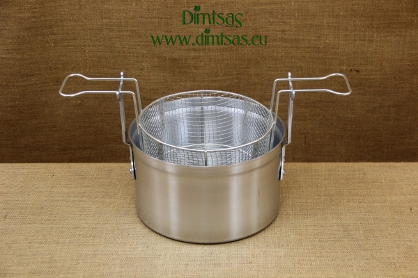 Aluminium Fryer Pot Professional No28 9 liters with Tinned Frying Basket