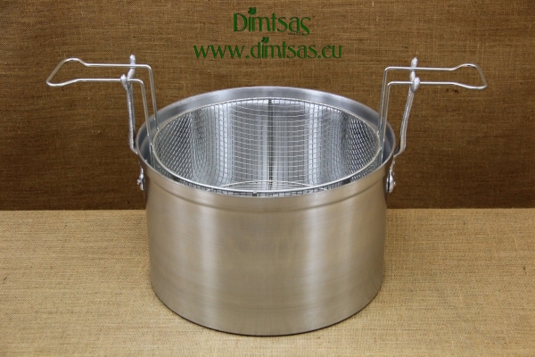 Aluminium Fryer Pot Professional No36 21 liters with Tinned Frying Basket