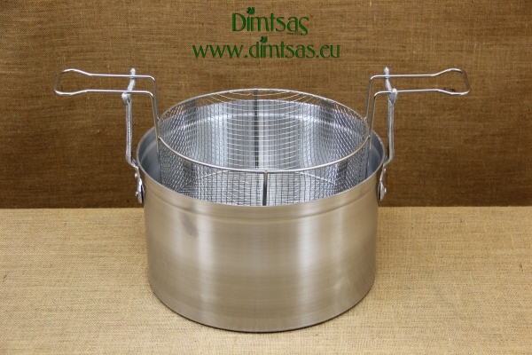 Aluminium Fryer Pot Professional No34 18 liters with Stainless Steel Frying Basket